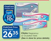 Clicks Pregnancy Or Ovulation Tests-Each