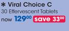 Viral Choice C 30 Effervescent Tablets