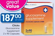 Clicks Glucosamine Supplement 2 x 90 Capsules-Per Pack