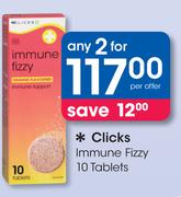 Clicks Immune Fizzy 10 Tablets-Per Offer