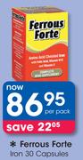 Ferrous Forte Iron 30 Capsules-Per Pack
