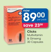 Clicks Multivitamin & Ginseng 30 Capsules-Per Pack