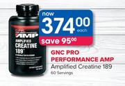 GNC Pro Performance AMP Amplified Creatine 189 60 Servings-Each