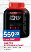 GNC Pro Performance AMP Amplified Mass XXX 13 Servings-Each