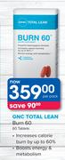 GNC Total Lean Burn 60 Tablets-Per Pack
