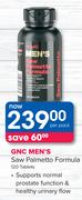 GNC Men's Saw palmetto Formula 120 tablets-Per Pack