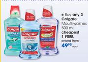 Colgate Mouthwashes-500ml Each