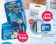 Clicks Men's Disposable Razors & Blades