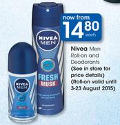 Nivea Men Roll-On And Deodorant-Each