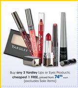 Yardley Lips Or Eyes Products-Each