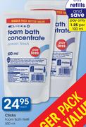 Clicks Foam Bath Refill-500ml Each