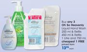 Oh So Heavenly Liquid Hand Wash 200ml & Refills 450ml & Refills 1L And 750ml-Each