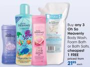 Oh So Heavenly Body Wash, Foam Bath Or Bath Salts-Each