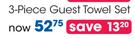 Clicks 3 Piece Guest Towel Set