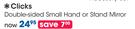 Clicks Double-Sided Small Hand Or Stand Mirror