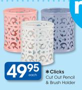 Clicks Cut Out Pencil & Brush Holder-Each