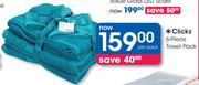 Clicks 6 Piece Towel Pack-Per Pack