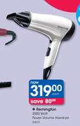 Remington 2000 Watt Power Volume Hairdryer D3015