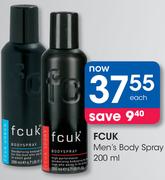 Fcuk Men's Body Spray-200ml Each