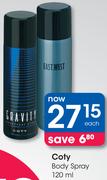 Coty Body Spray-120ml Each