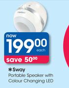 Sway Portable Speaker With Colour Changing LED