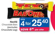 Nestle Chocolate Bars(Excludes Chocolate Log)-4's
