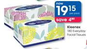 Kleenex 180 Everyday Facial Tissues-Per Pack