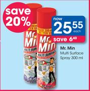 Mr Min Multi Surface Spray-300ml Each