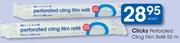 Clicks Perforated Cling Film Refill-50m Each