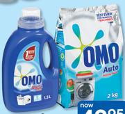 Omo Auto Washing Powder-2Kg Or Semi Concentrate Liquid Detergent-1.5Ltr Each