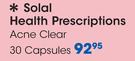 Solal Health Prescriptions Acne Clear 30 Capsules-Per Pack