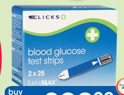 Clicks Easy Max Blood Glucose Test Strips-For 2