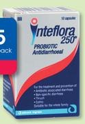 Inteflora 250mg 10 Capsules-Per Pack