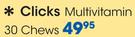 Clicks Multivitamin 30 Chews-per Pack