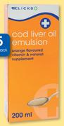 Clicks Cod Lever Oil Emulsion-200ml