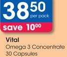 Vital Omega 3 Concentrate 30 Capsules-Per Pack