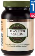 GNC Natural Brand Flax Seed Oil 1000mg 90 Softgel Capsules-Per Pack