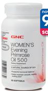 GNC Women's Evening Primrose Oil 500mg 90 Softgels-Per Pack