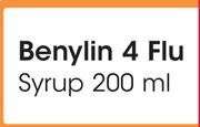Benylin 4 Flu Syrup-200ml Each