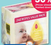 Johnson's 240 Baby Wipes-Per Pack