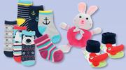 Clicks Baby Socks Or Plush Toy And Sock Sets-Per Set