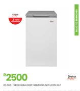 Univa 110L Net WHT Deep Freezer/Fridge UC125 20-553