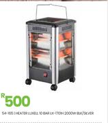 Luxell 10 Bar 2000W BLK/Silver Heater LX-1701H 54-165