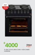 Univa Oven + Hob Combo BLK Stove U336B 21-480