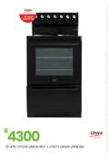 Univa 4 Plate + Utility Draw BLK Stove U116B 21-476