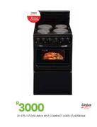 Univa 4 Plate Compact Stove BLK U405-1/U-405B 21-475