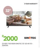 Sinotec 32" LED HD Television STL-32WG6A 23-805