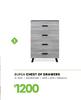 Bursa Bedroom Chest Of Drawers 685 x 425 x 990mm 4-043
