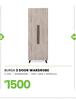 Bursa Bedroom 2 Door Wardrobe 700 x 460 x 1905mm 1-257