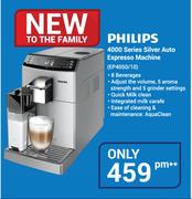 Philips 4000 Series Silver Auto Espresso Machine EP4050/10